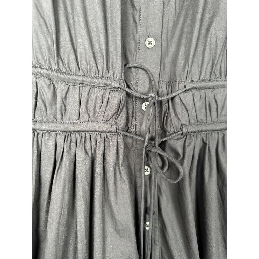 Anthropologie Maeve Midi Dress Size XL 16/18 Black Preppy Cotton Old Money Class - Picture 6 of 11